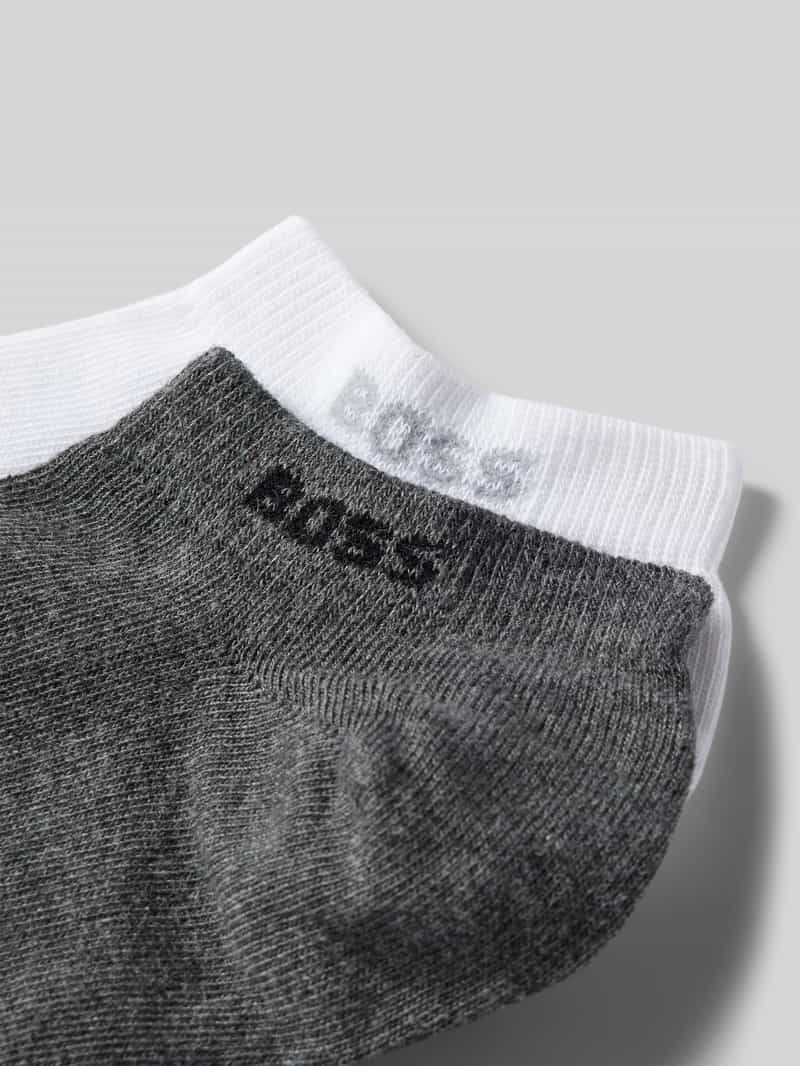 Boss Sneakersokken met labelstitching in een set van 2 paar