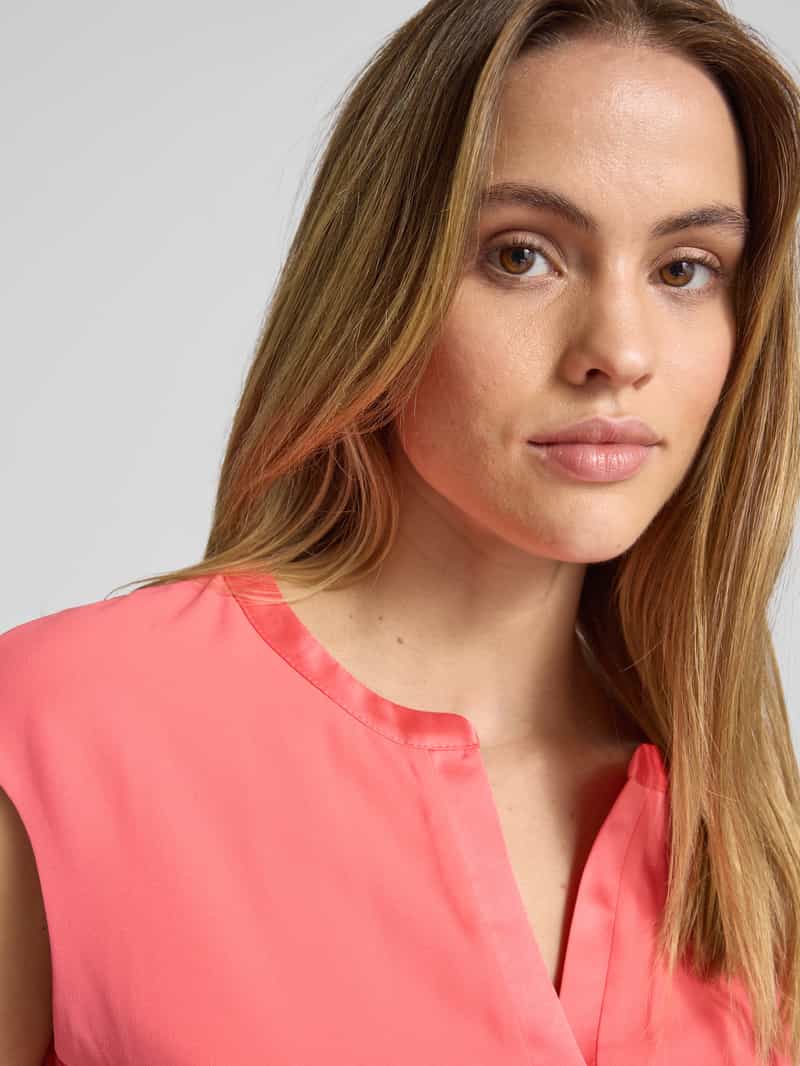 comma Blouseshirt van viscosemix met tuniekkraag