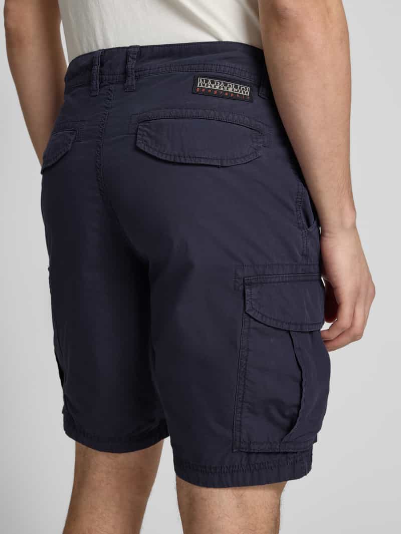 Napapijri Loose fit korte cargobroek met logostitching model 'NOTO 2.0'