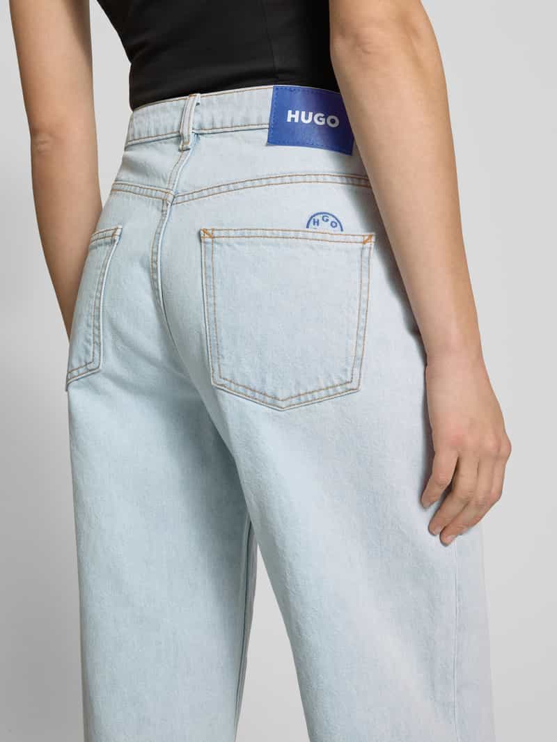 Hugo Blue Wide leg jeans in 5-pocketmodel model 'Leni'
