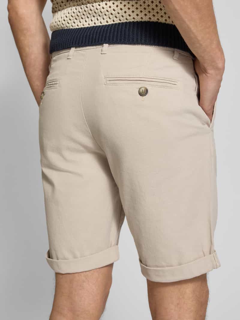 Selected Homme Slim fit korte broek met structuurmotief model 'LUTON'