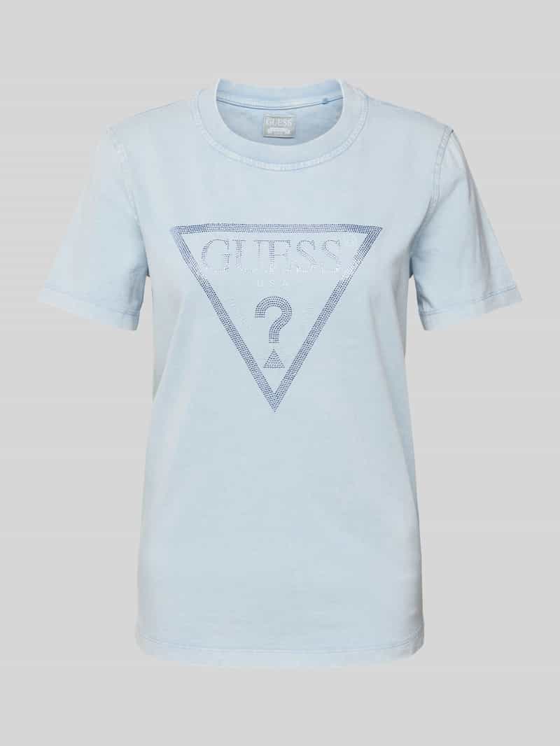 T-shirt met strass-steentjes