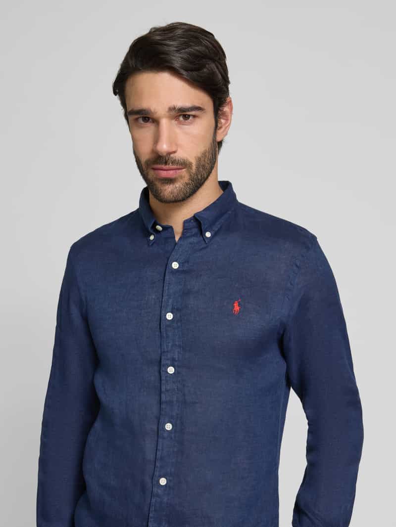 Polo Ralph Lauren Slim fit linnen overhemd met logostitching