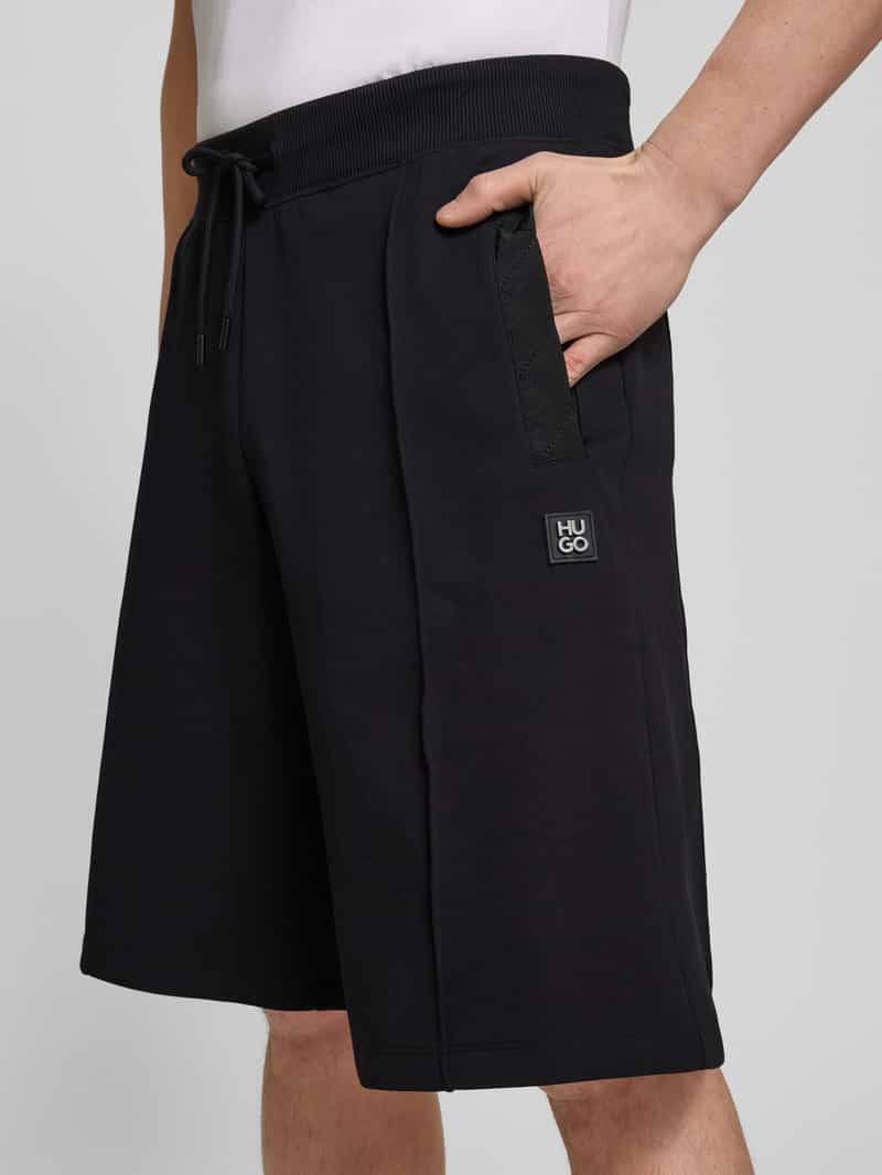 HUGO Sweatshorts met labelprint model 'Dilmos'