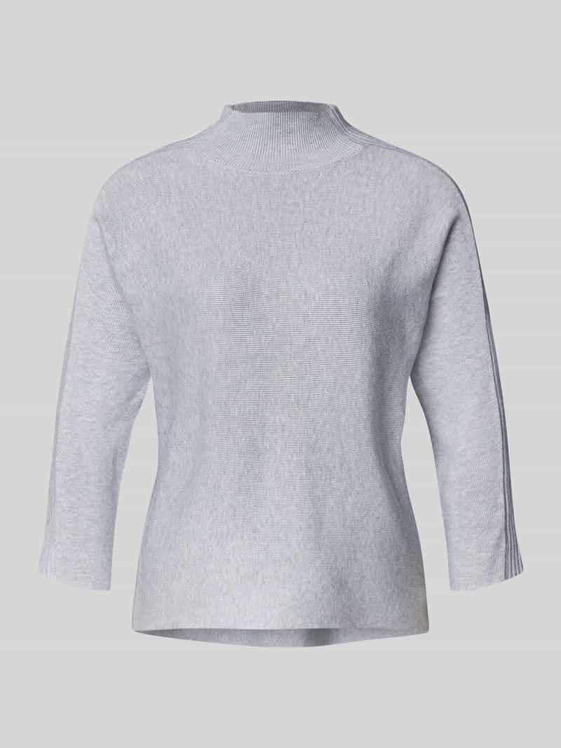 comma Gebreide pullover met opstaande kraag en 3 4-mouwen