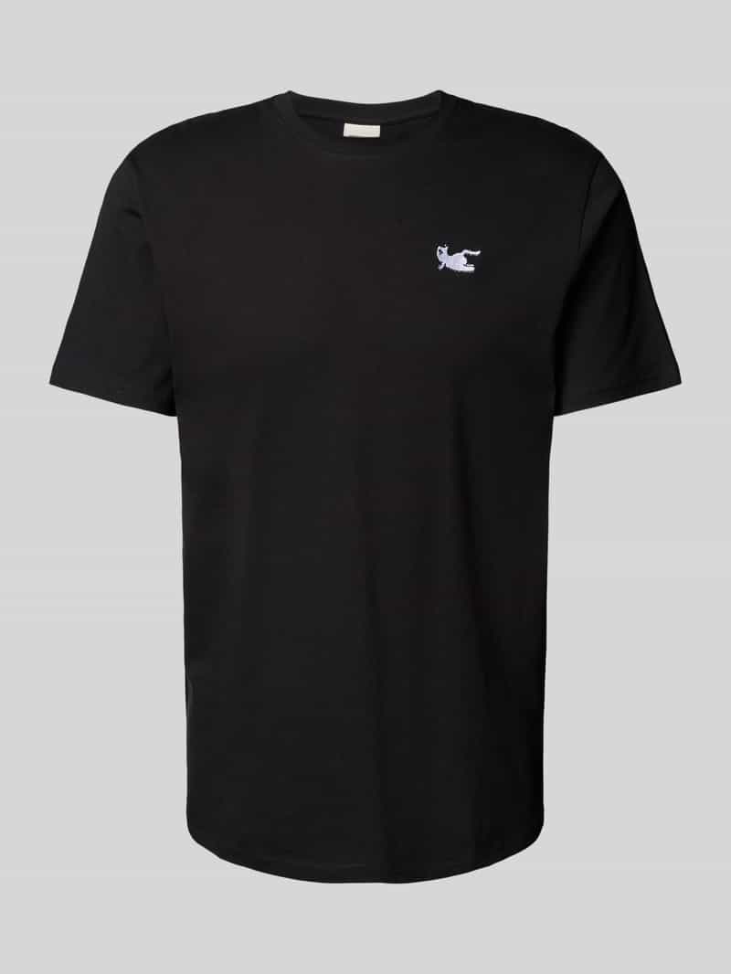 Dedicated T-shirt met stitching en ronde hals