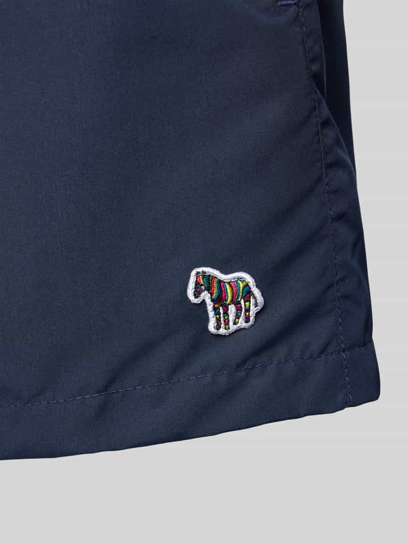 Paul Smith Zwembroek met labelpatch model 'ZEBRA'