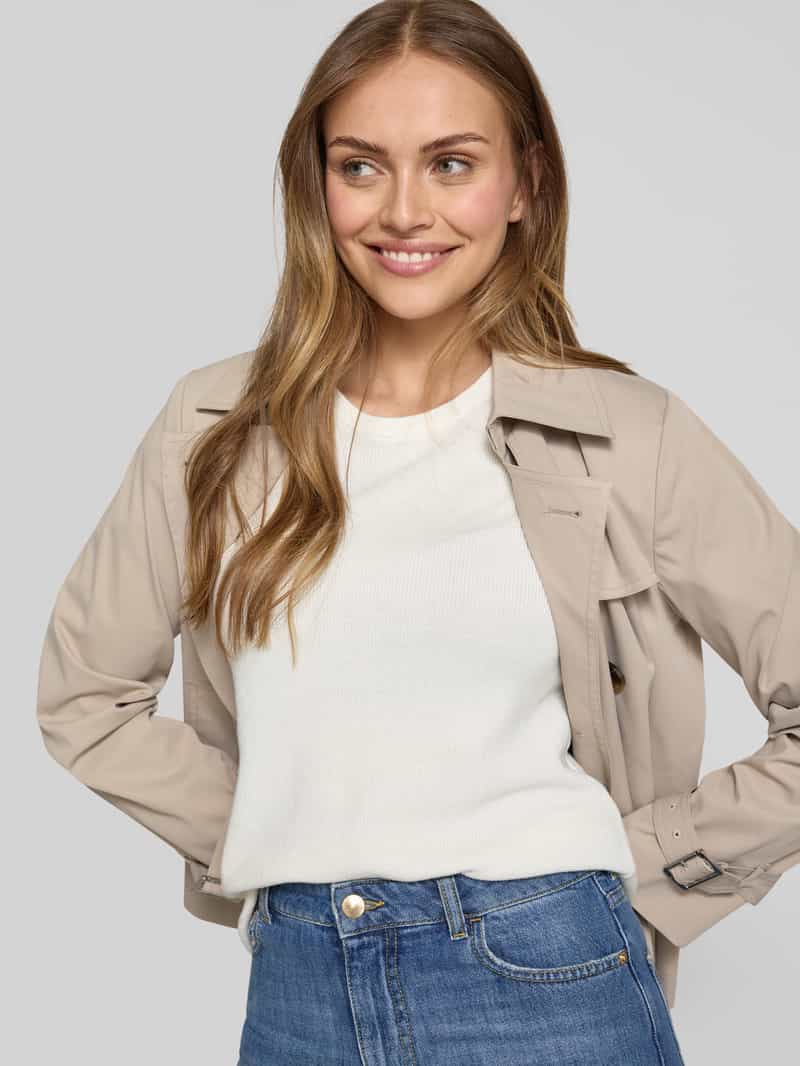 Christian Berg Woman Gebreide pullover met geribde ronde hals