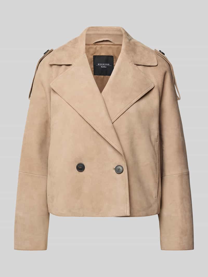 Weekend Max Mara Regular fit leren jack van echt lamsleer model 'MAGA'