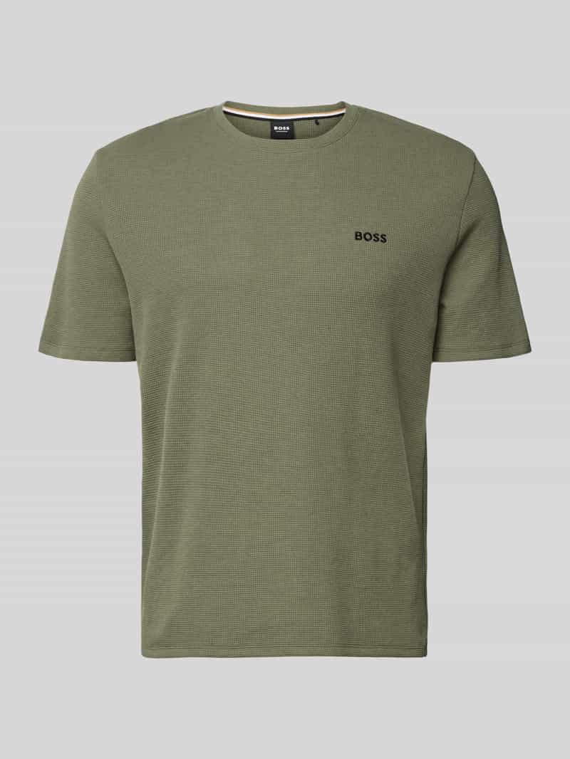 regular fit pyjama-top van katoenmix model 'WAFFLE'