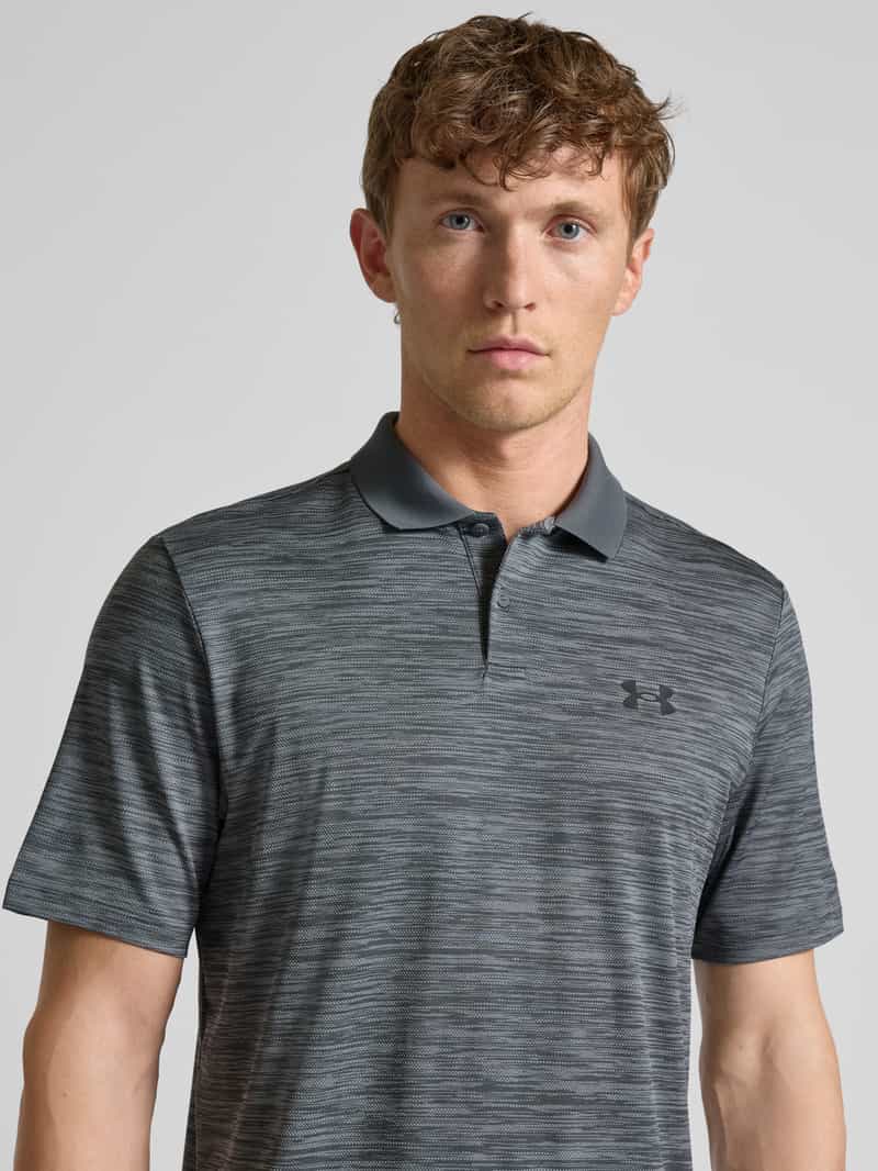 Under Armour Regular fit poloshirt met logo en knoopsluiting