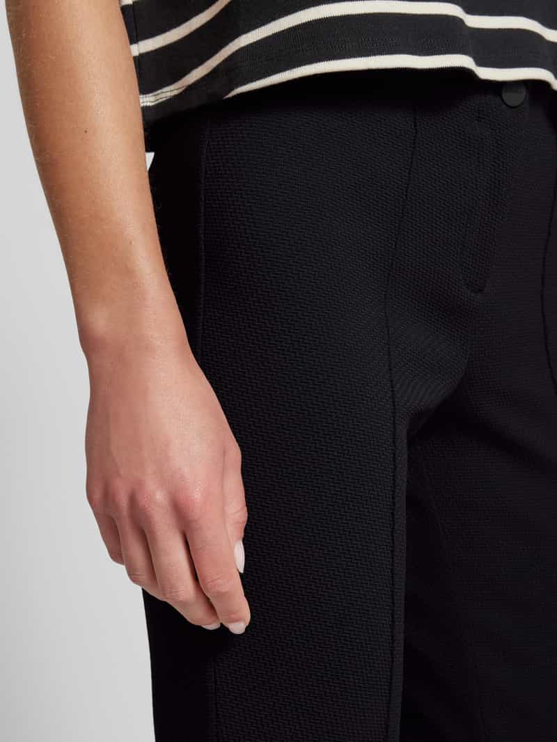 CAMBIO Bootcut stoffen broek met structuurmotief model 'ROS EASY KICK'
