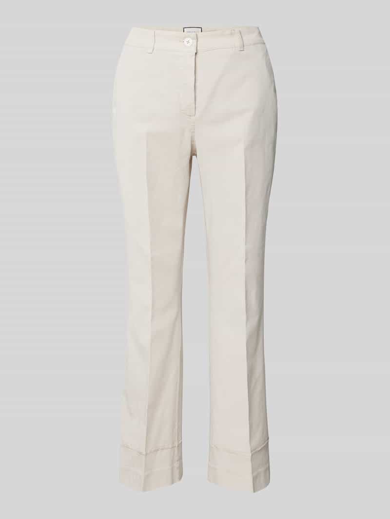 Flared cut broek met persplooien, model 'MINESSE'