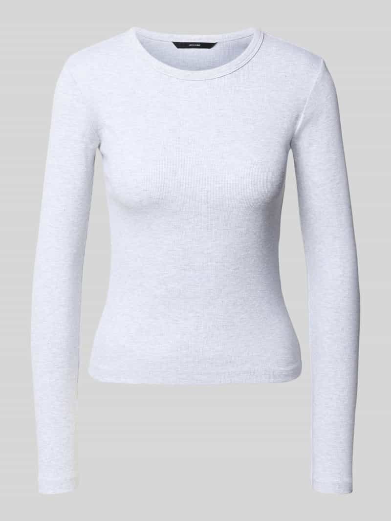 Vero Moda Slim fit shirt met lange mouwen van katoenmix model 'CHLOE'