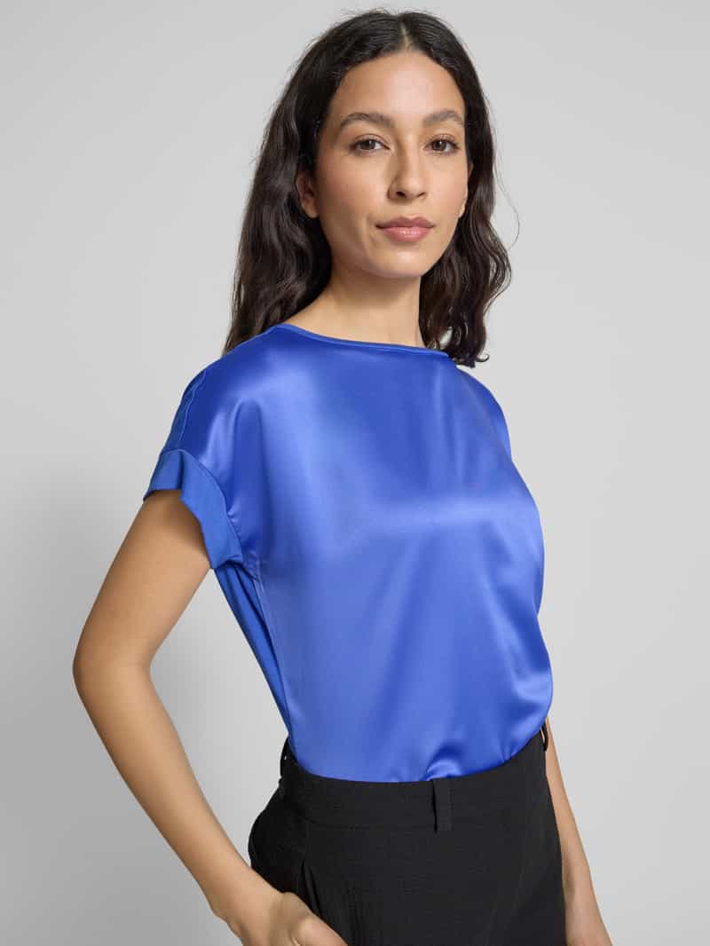 Christian Berg Woman Blouseshirt met geribde ronde hals