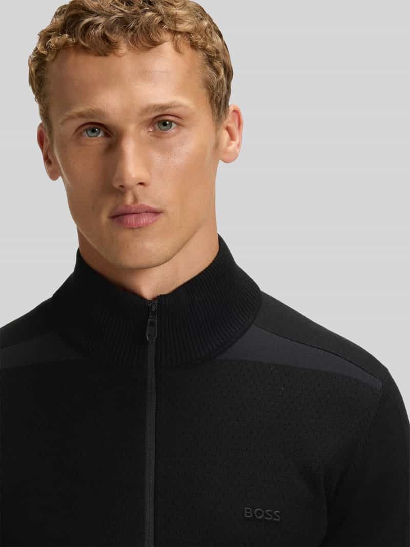 BOSS Green Regular fit sweatjack van viscosemix model 'KN_LEAGUE FZ'