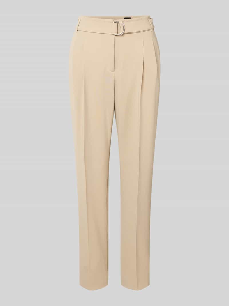 Boss Regular fit broek van kreukvrije crêpe