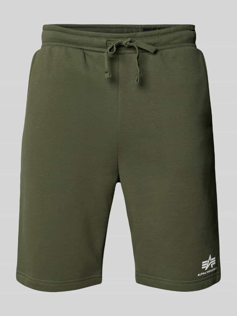 alpha industries Sweatshorts met elastische band en tunnelkoord