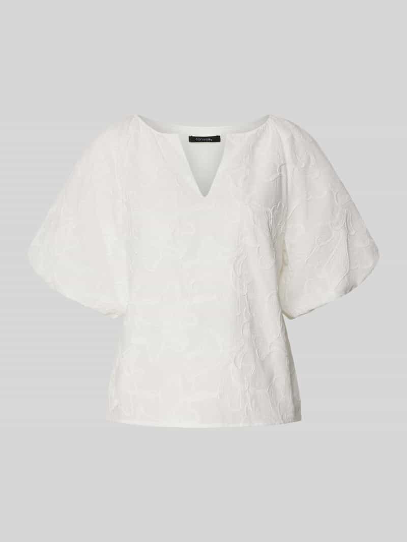comma Relaxed fit blouseshirt met all-over borduursel