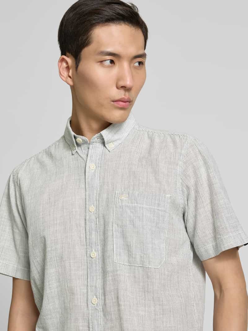 camel active Regular fit vrijetijdsoverhemd met button-downkraag model 'Yarn'