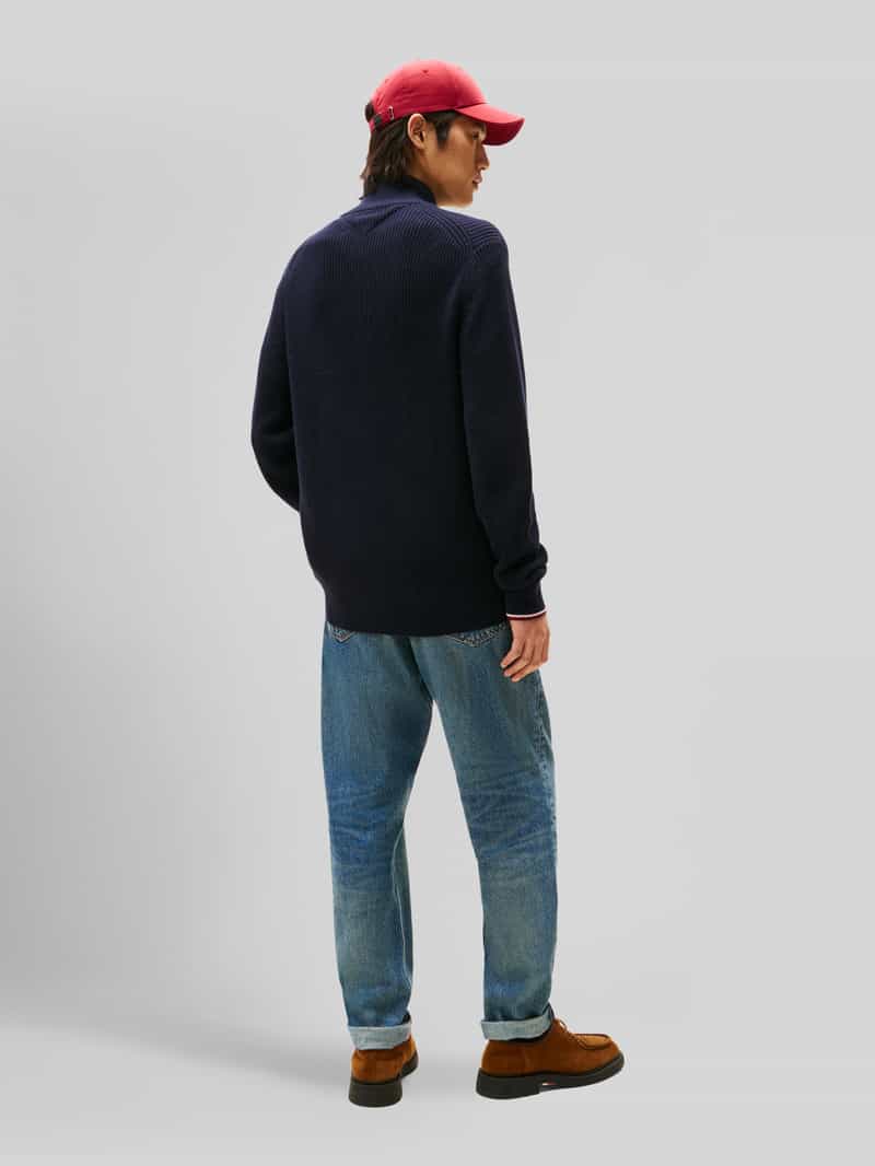 Tommy Hilfiger Regular fit gebreid jack van puur katoen