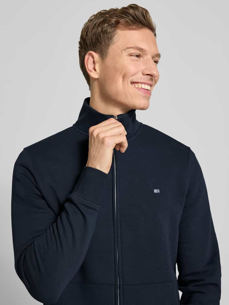 Christian Berg Men Regular fit sweatjack met opstaande kraag