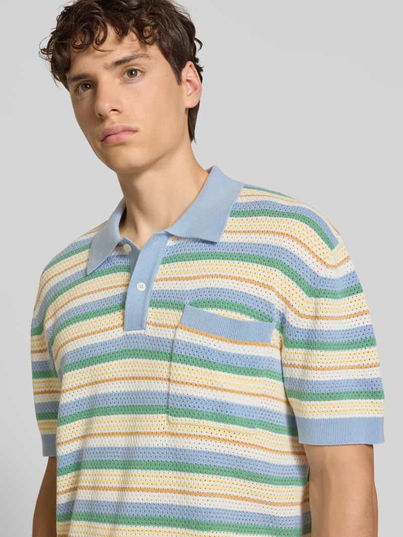 Pepe Jeans Regular fit gebreid shirt met polokraag