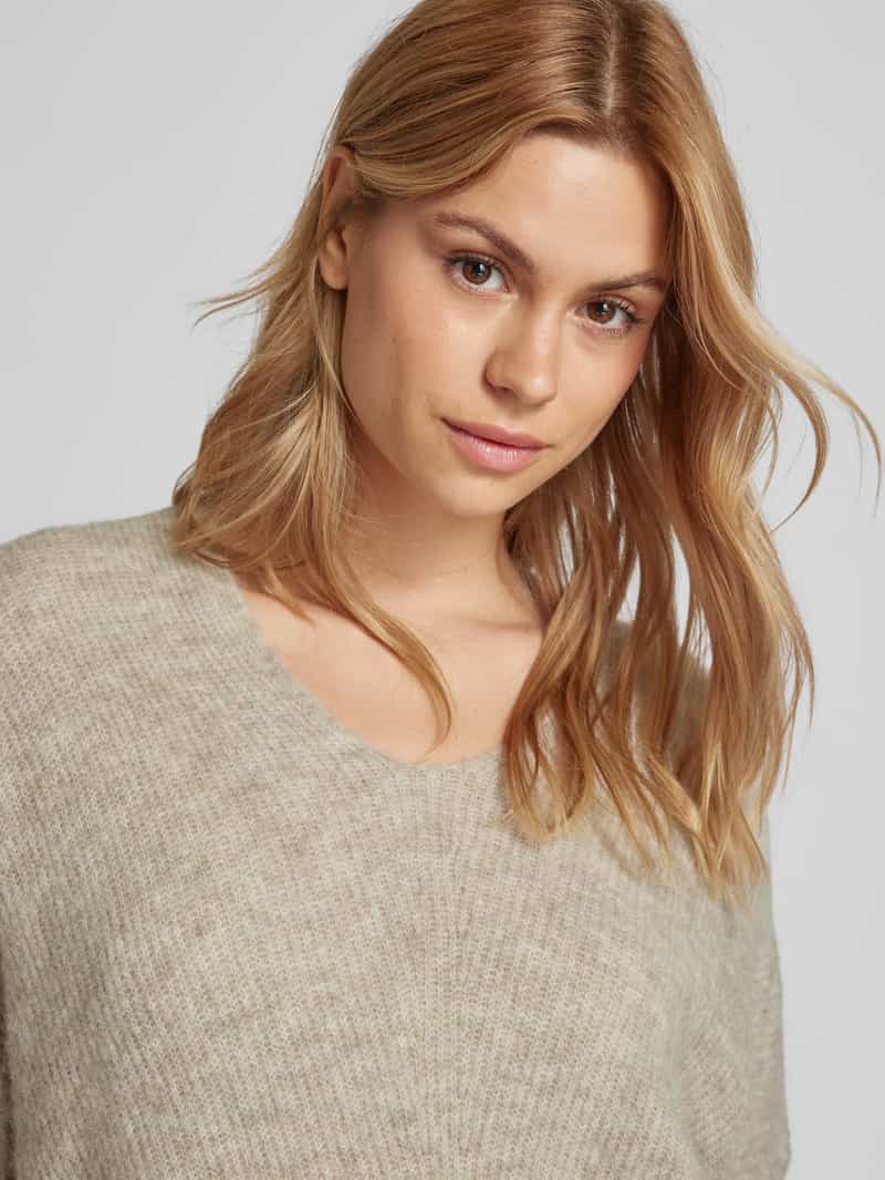 MOS MOSH Gebreide pullover met V-hals model 'THORA'