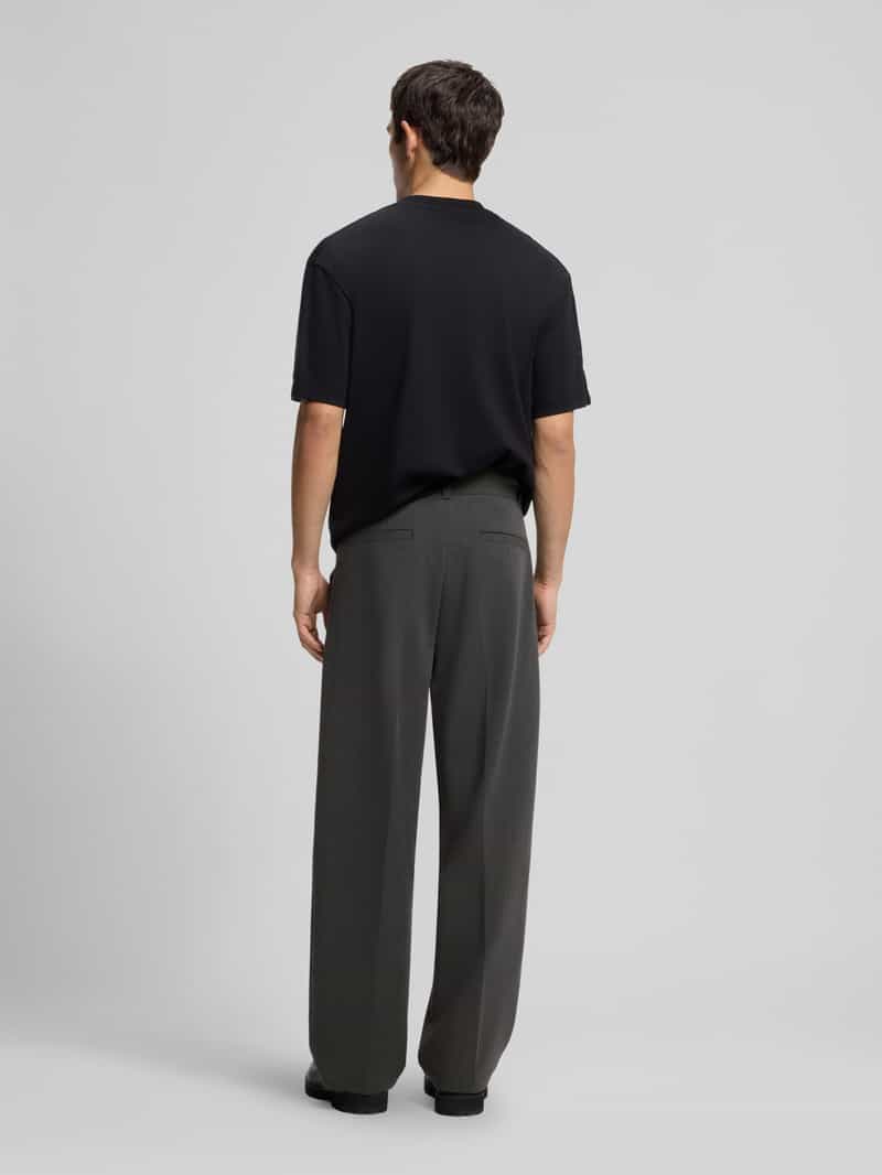 HUGO high waist bandplooibroek met persplooien