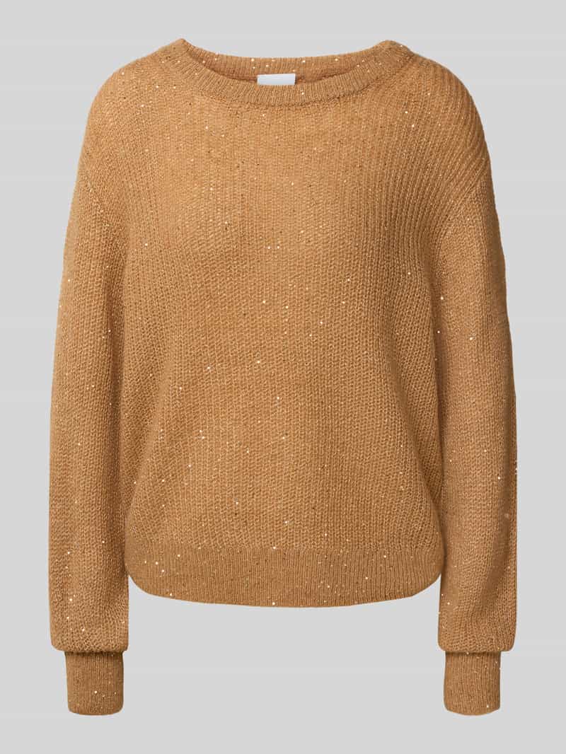 comma Gebreide pullover met pailletten