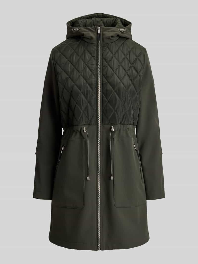 Lauren Ralph Lauren Regular Fit Steppmantel mit Tunnelzug in Dunkelgruen, Größe XS 2101755XS