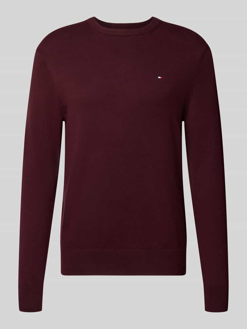 Tommy Hilfiger Regular fit gebreide pullover van een mix van katoen en kasjmier