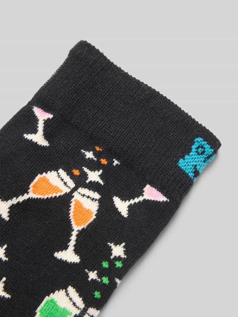 Happy Socks Sokken met motiefstitching model 'Cheers'