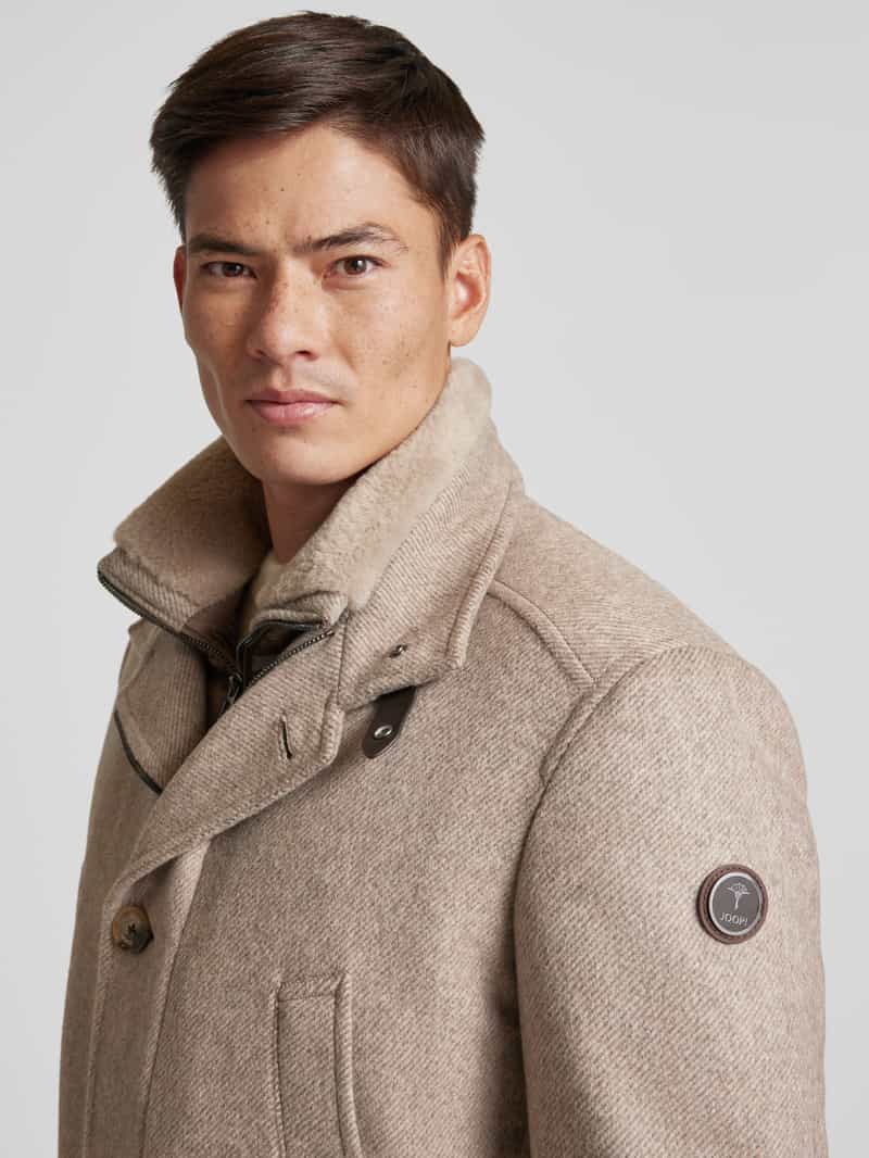 JOOP! Collection Lange wollen jas met opstaande kraag model 'Gary'