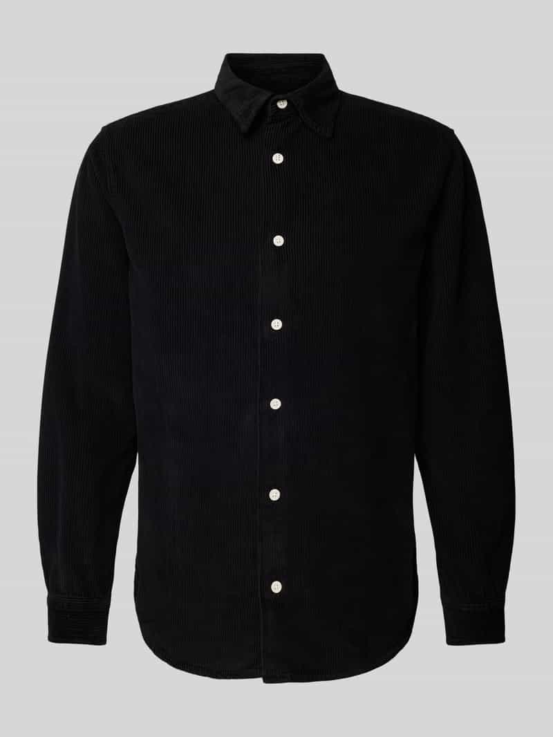 Redefined Rebel Regular fit corduroy overhemd met kentkraag model 'TRISTAN'