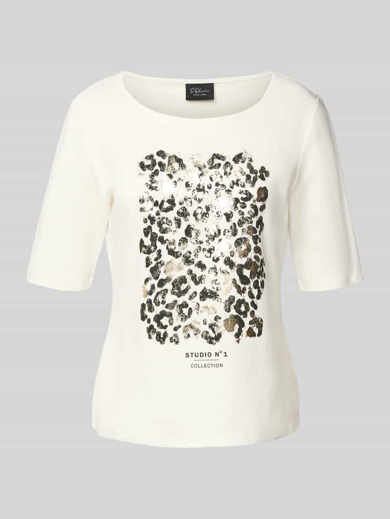 s.Oliver BLACK LABEL Regular fit T-shirt van puur katoen
