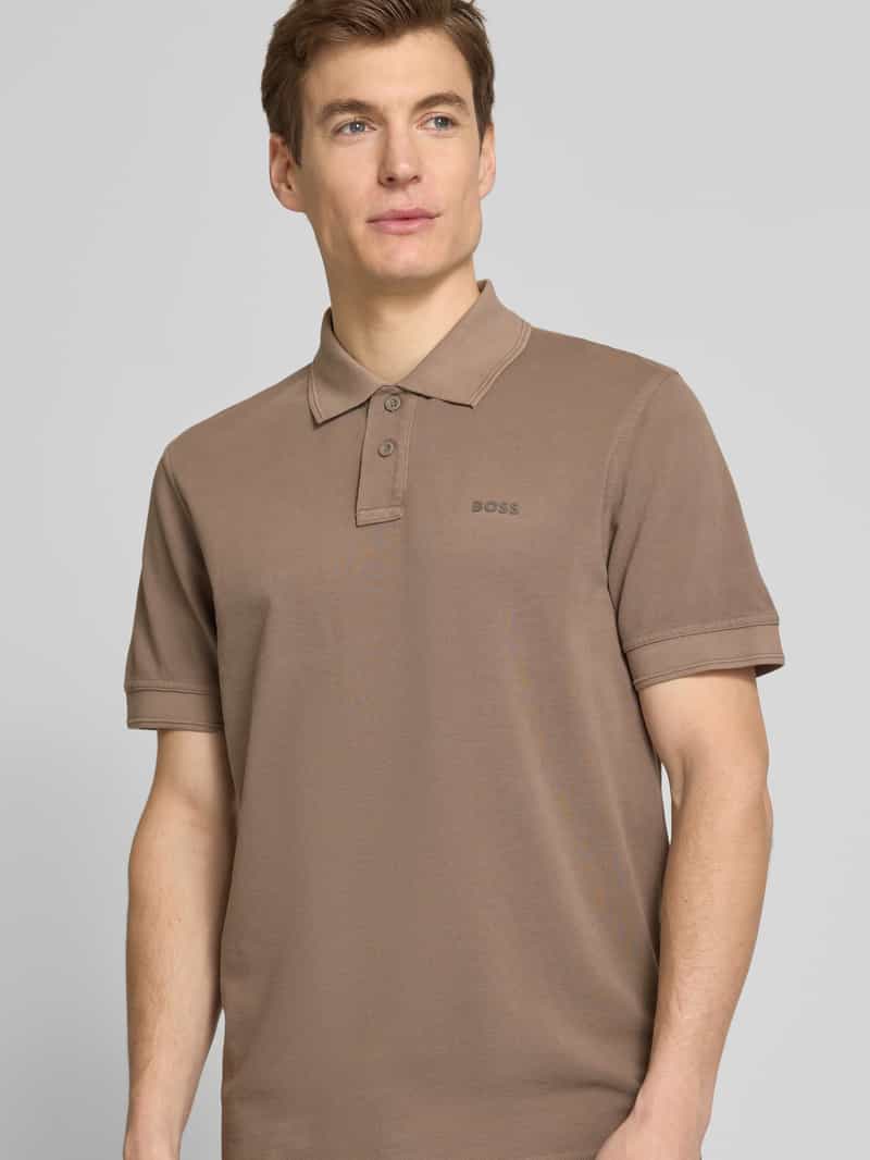 Boss Orange Slim fit poloshirt met labelprint model 'Prime'