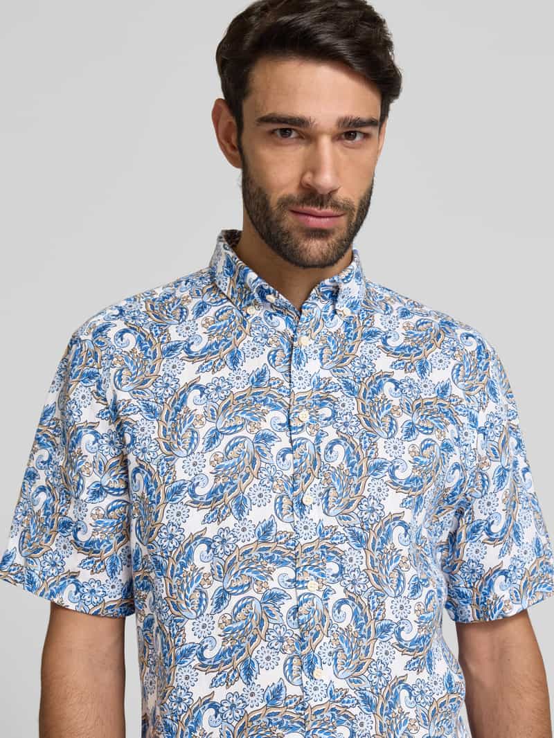 Christian Berg Men Vrijetijdsoverhemd met knoopsluiting