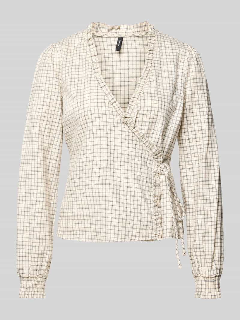 Vero Moda Regular fit blouse met lange mouwen van puur katoen model 'LOVA'