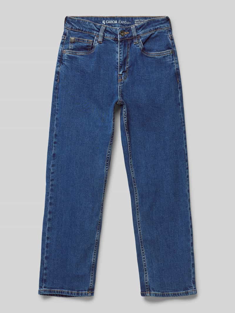 Garcia Wide leg jeans met Franse steekzakken model 'Ilyano'