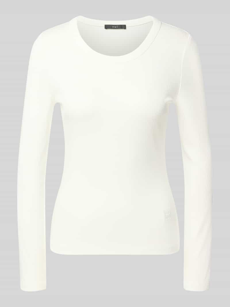 Regular fit shirt met lange mouwen van katoenmix