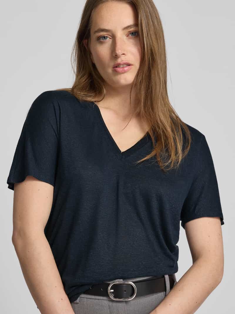 Boss T-shirt met V-hals model 'Eylina'