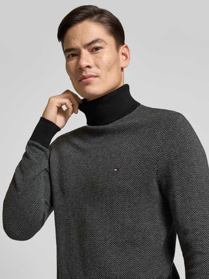 Tommy Hilfiger Regular fit coltrui van een mix van katoen en kasjmier