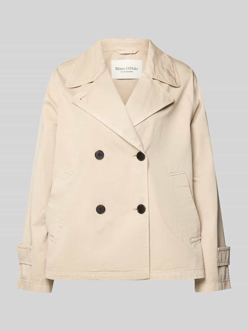 regular fit trenchcoat van puur katoen