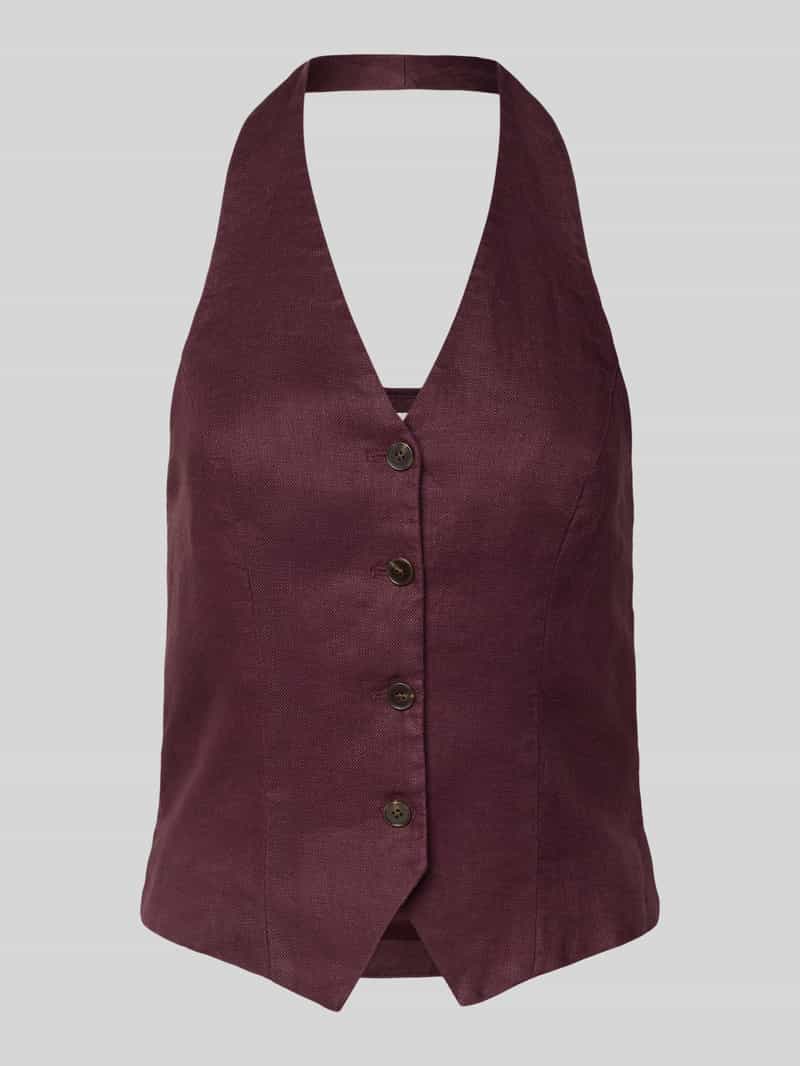 MSCH Copenhagen Gilet met halter van linnen model 'Naira Claritta Halter'