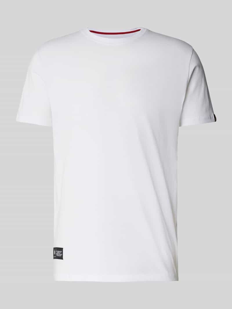 alpha industries T-shirt met labeldetails en ronde hals