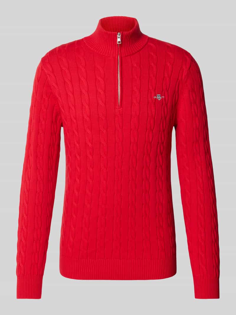 Gant Gebreide pullover met kabelpatroon