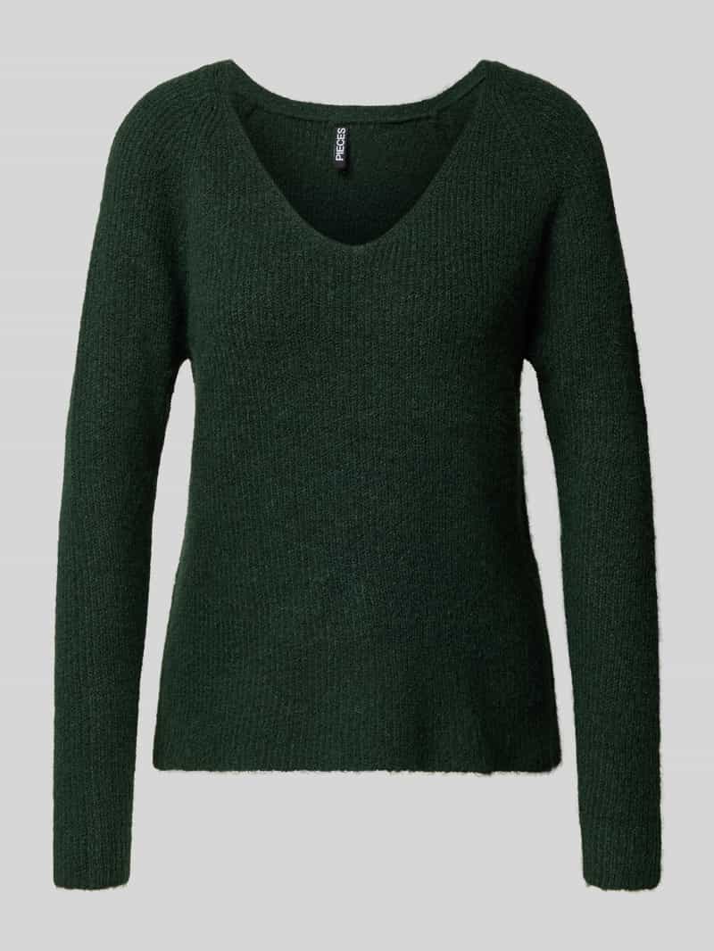 Pieces Regular fit gebreide pullover met ribstructuur model 'ELLEN