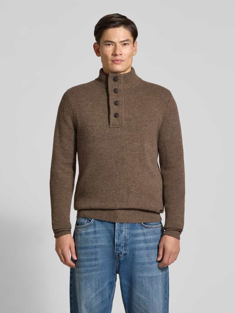 Barbour Heren Truien & Vesten Essential Patch Half Zip Knitted Jumper - Bruin, foto 4