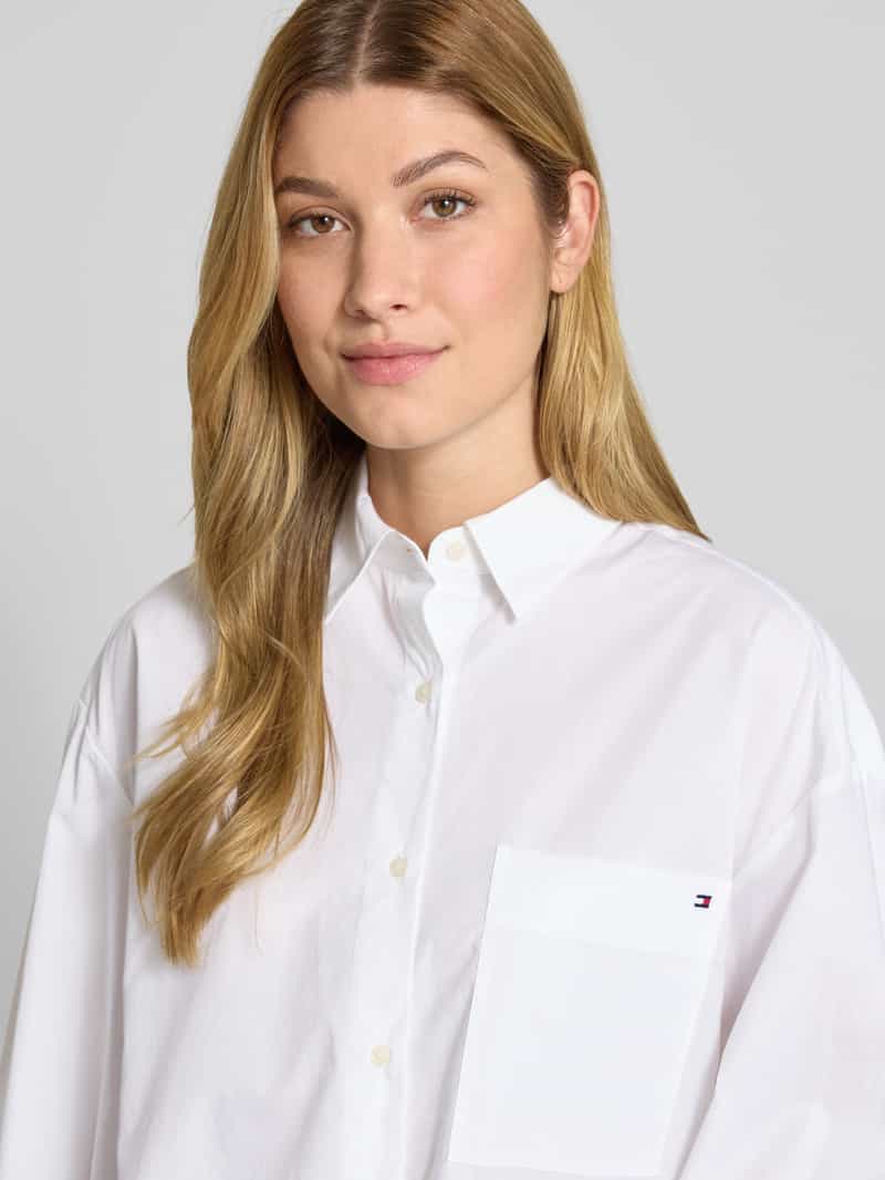 Tommy Hilfiger Oversized overhemdblouse van puur katoen